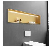 Mensola da parete per doccia a LED con nicchia per bagno, in acciaio inox, con contenitore da incasso per articoli da toeletta, design impermeabile, organizer salvaspazio, ideale per gli elementi