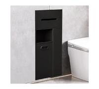 Mensola da parete per doccia in acciaio inox, impermeabile, per shampoo, articoli da toeletta e carta igienica, elegante alcova nera per casa, cucina e bagno