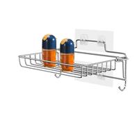 Mensola da parete per doccia, organizzatore da parete per doccia, supporto in acciaio inox, supporto per WC adesivo, mensola organizzativa per bagno, bagno