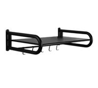 Mensola da parete per forno a microonde, 50 cm, per cucina per casa e ristorante, con ganci, supporto per microonde di grado commerciale, soluzione salvaspazio