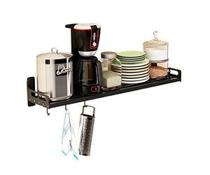 Mensola da parete per microonde, salvaspazio, da appendere, per microonde, pentole e padelle, essenziale per la casa e la cucina, design elegante