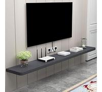 Mensola da parete per TV con console multimediale di archiviazione, centro intrattenimento e mensola decorativa per TV con ripiani multiuso, libreria e staffa per TV, moderna unità da parete per TV