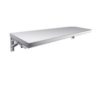 Mensola da parete pieghevole in acciaio inox, 100 x 30 cm, design salvaspazio per cucine commerciali, ristoranti, carrelli per snack e magazzini, soluzione durevole e pratica