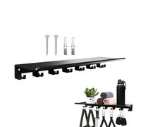 Mensola da parete - Scaffale portaoggetti per attrezzature da palestra, organizer galleggiante da parete con adattatore a T e gancio | Supporto per pesi per allenamento, fitness, palestra