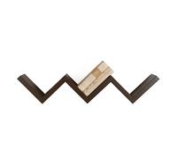 MODULARREDO | SAETTA Mensola da Muro, Mensola Cameretta, Mensola da Parete, 57x11 p15.5 cm, Wengè - Made in Italy