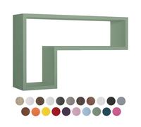 MODULARREDO | LETTERA Mensola da Muro, Pensile Bagno, Mensola da Parete, Scaffale da Parete, Marrone talpa, 61x37 p15.5 cm - Made in Italy
