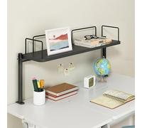 Mensola da scrivania a morsetto, organizer da scrivania in metallo con design a morsetto a C, soluzione versatile sopra o sotto la scrivania, perfetta per casa, ufficio o spazio di lavoro