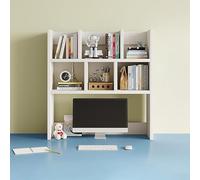 Mensola da scrivania autoportante in legno, compatta, perfetta per casa, ufficio o scuola, dimensioni 80 cm, colore bianco, soluzione salvaspazio ideale per una nizzazione efficace