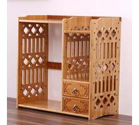 Mensola da scrivania, design antico cavo e vite, colore originale, in bambù, piccola libreria, 1-3 cassetti indipendenti per casa e ufficio
