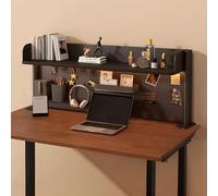 Mensola da scrivania regolabile con pannello forato, scaffale estensibile a 2 strati per giochi, libreria e articoli di archiviazione, perfetto per casa, ufficio e dormitorio (nero, 38 x 80 cm)