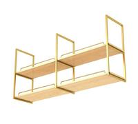 Mensola da soffitto con mensola da soffitto viene utilizzata per scaffale/portabottiglie/libreria/cornice ornamentale da appendere, stile moderno (oro, nero), nero, 140 x 30 x 80 cm (oro, 120 x 30 x
