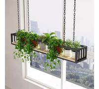 Mensola da soffitto, supporto per piante regolabile in altezza, portafiori, mensole sospese, portavasi, organizer sospeso, per negozio di fiori, cucina, bar