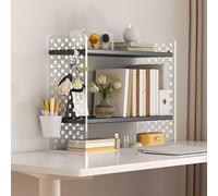 Mensola da ufficio regolabile ad alta capacità, piccola scrivania, per ufficio e camera da letto (nero, 40 x 20 x 36 cm), soluzione salvaspazio