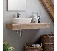 Mensola d'appoggio Ely per lavabo colore rovere cambrian 120x45x12 cm.