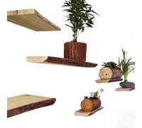 Mensola decorativa da parete in corteccia di albero naturale, irregolare, per soggiorno e camera da letto, stile retrò, larghezza 13-17 cm, decorazione rustica per la casa