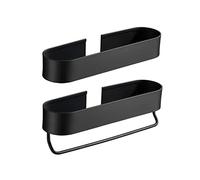 Mensola del bagno sopra il WC, Mensola da doccia con supporto a parete for shampoo e portasciugamani, organizer cucina a 2 strati for mensola galleggiante bagno, mensole for(40CM)