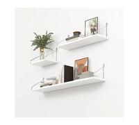 Mensola del bagno sopra il WC, Mensole a parete, pareti divisorie decorative, librerie, mensole portaoggetti, a che non richiedono forature sul muro(White)