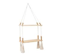 Mensola di galleggiamento fissata al muro decorativa della perla e delle nappe di legno naturale dello scaffale per organizzare e decorare lo scaffale di stoccaggio