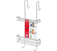 MENSOLA 2 RIPIANI CROMATO CON GANCIO