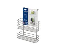 Mensola doccia rettangolare grigio silver per anta o box doccia