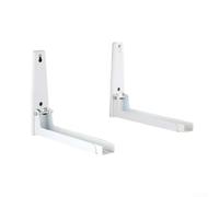 Mensola espandibile da parete per microonde, con corpo in acciaio inox e guide scorrevoli lisce per una pratica organizzazione della cucina (bianco)