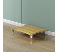 Mensola for giradischi, mobiletto for componenti multimediali AV a 1, 2, 3 o 4 livelli, supporto angolare in legno for audio e video stereo, supporto for CD for casa/ufficio/DJ/teatro(Pomelo Wood,1 Ti