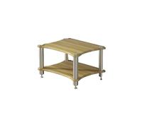 Mensola for giradischi, mobiletto for componenti multimediali AV a 1, 2, 3 o 4 livelli, supporto angolare in legno for audio e video stereo, supporto for CD for casa/ufficio/DJ/teatro(Pomelo Wood,2 Ti
