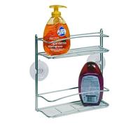 Mensola Frontale Doccia Portacosmetici Washy Proof Silver 2 Piani