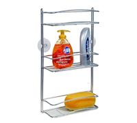 Mensola Frontale Doccia Portacosmetici Washy Proof Silver 3 Piani