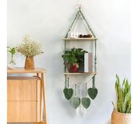 Mensola galleggiante in macramè, arazzo intrecciato, decorazione per vaso da