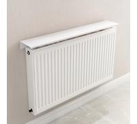 Mensola galleggiante per radiatore 110 cm, in alluminio, antipolvere, per la casa, colore bianco, ideale per casale e ingresso, 110 cm, elegante soluzione di archiviazione sopra il radiatore