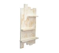 Declea Mensola in Legno a 3 Ripiani, Pannello da Parete per la Cucina con mensole, Mensola da Parete in Legno Portaoggetti, Arredo Casa Stile Shabby, H90xL45xP16 cm