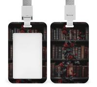 Mensola in legno rosso rosa scuro gotico porta badge retrattile clip porta carte di credito protezione nome badge targhetta per lavoro ufficio medico infermiera
