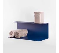Mensola in metallo da Muro Forty Minimal Dimensioni 40x16,3x h 15,5 cm Portata massima 17.8 kg in acciaio verniciato Blu Oceano blu