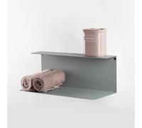 Mensola in metallo da Muro Forty Minimal Dimensioni 40x16,3x h 15,5 cm Portata massima 17.8 kg in acciaio verniciato grigio grigio