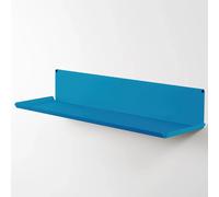 Mensola in metallo Fly-K è una mensola in metallo da muro Minimal Dimensioni 60x15x h 10 cm Portata massima 15 kg costituita da un unico elemento in acciaio verniciato Blu Lago blu