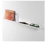 Mensola in metallo POCKET è una mensola in metallo da muro Minimal Dimensioni 40/60x5x h 5 cm Portata massima 15 kg costituita da un unico elemento in acciaio verniciato Bianco RAL 9003 bianche