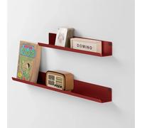 Mensola in metallo POCKET mensola in metallo da muro Minimal Dimensioni 40/60x5x h 5 cm Portata massima 15 kg un unico elemento in acciaio verniciato Rosso Terracotta rosso