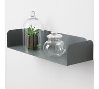 Mensola in metallo SMARTY da muro Minimal Dimensioni 60x20x h 12 cm Portata massima 17.8 kg in acciaio verniciato Grigio ombra RAL 7022 grigio