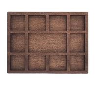 Mensola in miniatura, piccola scatola espositiva, mini decorazione per appartamenti, 7 x 5,4 x 1 cm, impilabile e salvaspazio, finitura rustica in legno per i tuoi preziosi accessori