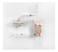 Mensola In Plexiglass Trasparente Dimensioni 68x51x h 17,5 cm - Portata Max 4 kg ideale camere da letto o angoli di casa colore trasparente trasparente