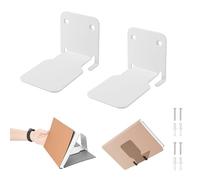 Mensola Invisibile Libri Scaffali Galleggianti - 2 Pezzi Libreria a Muro Multiuso in Acciaio Inox con Supporto a Nascosto per Domestico, Ufficio, Aula e Biblioteca (10,7 x 6 x 6,9 cm, Bianco)