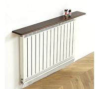 Mensola lunga in legno per radiatore, massimizza lo spazio, copertura per radiatore in stile moderno sopra il ripiano del radiatore, ripiani galleggianti per soggiorno e camera da letto (giallo, 160 x
