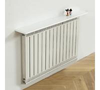 Mensola lunga in legno per termosifone, moderna mensola sospesa per soggiorno e camera da letto, massimizza lo spazio, bianco, 80 x 20 cm