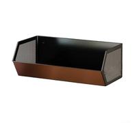 Mensola magnetica da appendere per organizzare spazi cucina e ufficio, forte connessione magnetica per superfici metalliche, lati rialzati e perforazioni per stabilità (nero)