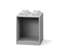 Room Copenhagen Mensola mattoncini LEGO 4 manopole, Grigio, 4 Bottoni