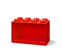 Room Copenhagen Mensola mattoncini Lego 8 manopole, Rosso, 31.8 x 21.1 x 15.9 cm
