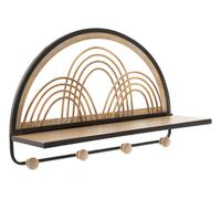 Mensola Oporto con Appendiabiti 46x15,5x30 cm in Rattan