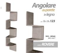 Mensola Parete Angolare 5 Ripiani ad Angolo Libreria Scaffale Moderna OLMO ROVER