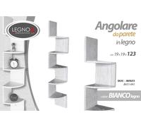 Mensola Parete Angolare 5 Ripiani ad Angolo Libreria Scaffale Moderna STRIATA